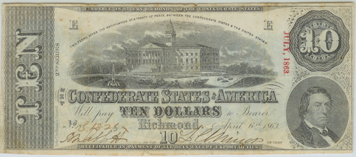 Confederate 10 dollar
